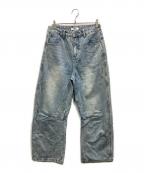 yoloヨーロー）の古着「Balloon Denim Pants」｜ライトインディゴ