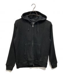 BEAMS（ビームス）の古着「メッシュ ジップ フーディ」｜ブラック