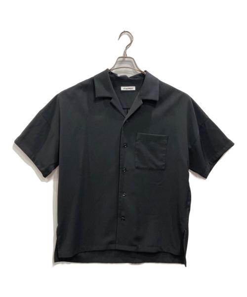 ATTACHMENT（アタッチメント）ATTACHMENT (アタッチメント) ストレッチオープンカラーシャツ ブラック サイズ:1の古着・服飾アイテム