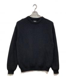 BEAMS（ビームス）の古着「5ゲージ ルーズ ワッフルニット」｜ブラック