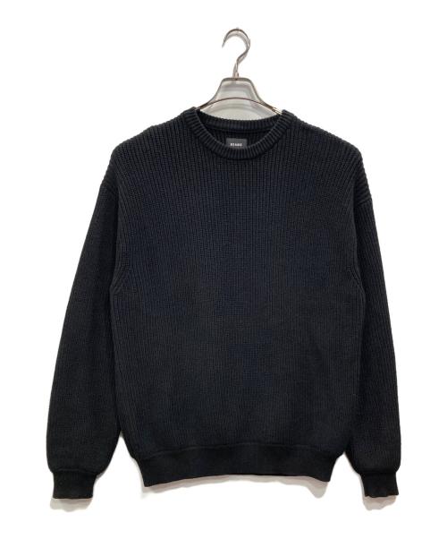 BEAMS（ビームス）BEAMS (ビームス) 5ゲージ ルーズ ワッフルニット ブラック サイズ:Mの古着・服飾アイテム