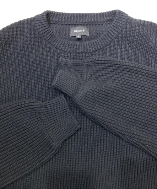 BEAMS（ビームス）BEAMS (ビームス) 5ゲージ ルーズ ワッフルニット ブラック サイズ:Mの古着・服飾アイテム