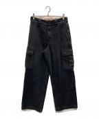 BEAMS×Dickiesビームス×ディッキーズ）の古着「別注 デニム カーゴパンツ」｜ブラック