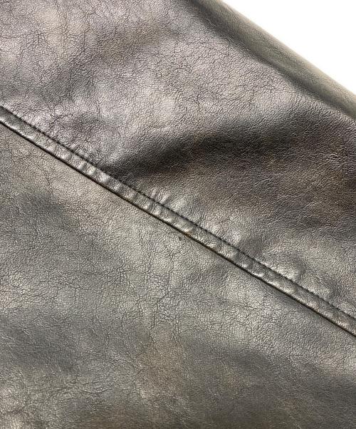 INHERIT（インヘリット）INHERIT (インヘリット) フェード加工 フェイクレザーカーコート ダークブラウン サイズ:Lの古着・服飾アイテム
