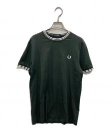 FRED PERRY（フレッドペリー）の古着「Twin Tipped T-Shirt」｜グリーン