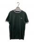 FRED PERRY（フレッドペリー）の古着「Twin Tipped T-Shirt」｜グリーン