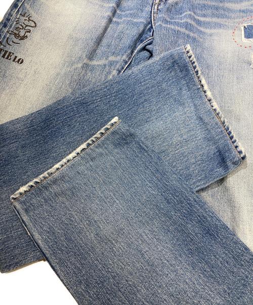 Hysteric Glamour（ヒステリックグラマー）Hysteric Glamour (ヒステリックグラマー) THEATER8 (シアターエイト) PEANUTS (ピーナッツ) スタッズポケット ウッドストック デニムパンツ インディゴ サイズ:SIZE 30の古着・服飾アイテム
