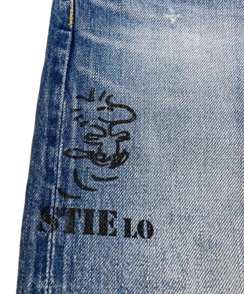 Hysteric Glamour（ヒステリックグラマー）Hysteric Glamour (ヒステリックグラマー) THEATER8 (シアターエイト) PEANUTS (ピーナッツ) スタッズポケット ウッドストック デニムパンツ インディゴ サイズ:SIZE 30の古着・服飾アイテム