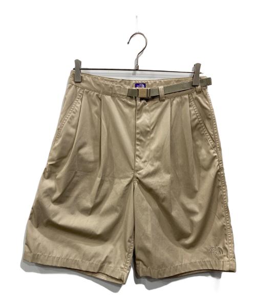 THE NORTHFACE PURPLELABEL（ザ・ノースフェイス パープルレーベル）THE NORTHFACE PURPLELABEL (ザ・ノースフェイス パープルレーベル) BEAMS (ビームス) 別注 撥水 65/35 ベイヘッドクロス ショーツ ベージュ サイズ:SIZE 30の古着・服飾アイテム