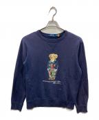 POLO RALPH LAURENポロ・ラルフローレン）の古着「POLO（ポロ） ベア スウェット」｜ネイビー