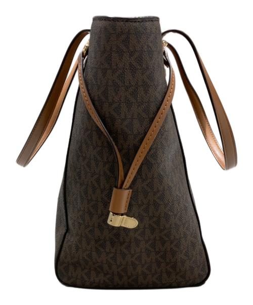 MICHAEL KORS（マイケルコース）MICHAEL KORS (マイケルコース) VOYAGER（ボイジャー） ミディアム ロゴトート ブラウンの古着・服飾アイテム