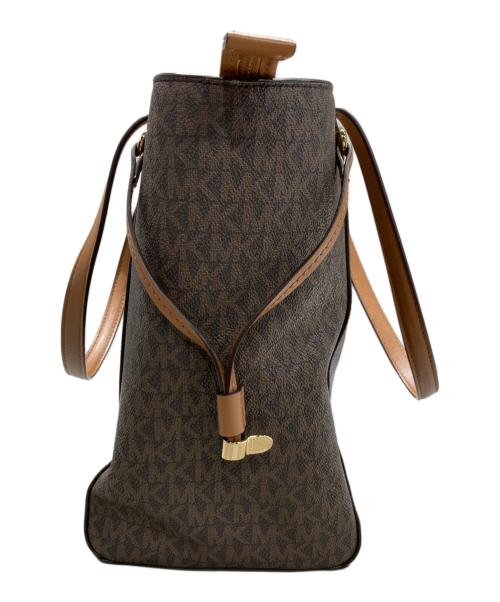MICHAEL KORS（マイケルコース）MICHAEL KORS (マイケルコース) VOYAGER（ボイジャー） ミディアム ロゴトート ブラウンの古着・服飾アイテム