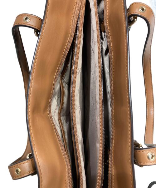 MICHAEL KORS（マイケルコース）MICHAEL KORS (マイケルコース) VOYAGER（ボイジャー） ミディアム ロゴトート ブラウンの古着・服飾アイテム