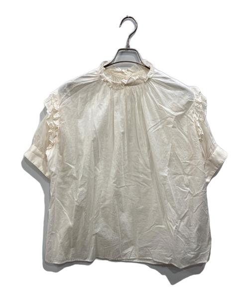 Spick and Span（スピック＆スパン）Spick and Span (スピック＆スパン) コットンボイルフリルブラウス ホワイト サイズ:SIZE Freeの古着・服飾アイテム