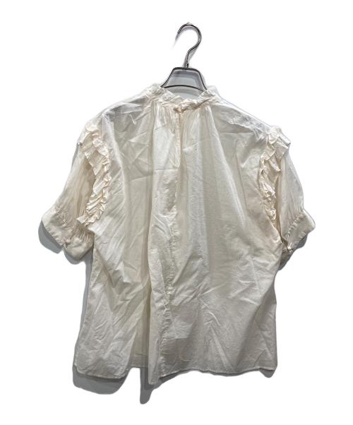 Spick and Span（スピック＆スパン）Spick and Span (スピック＆スパン) コットンボイルフリルブラウス ホワイト サイズ:SIZE Freeの古着・服飾アイテム