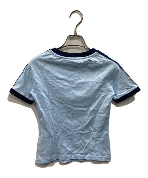 adidas Originals（アディダスオリジナル）adidas originals (アディダスオリジナル) リニア グラフィック カリ半袖Tシャツ ブルー サイズ:SIZE Mの古着・服飾アイテム
