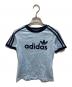 adidas originals（アディダスオリジナル）の古着「リニア グラフィック カリ半袖Tシャツ」｜ブルー