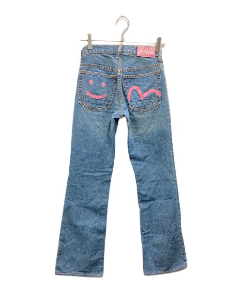 EVISU DONNA（エヴィスドンナ）EVISU DONNA (エヴィスドンナ) カモメプリント ブーツカットジーンズ インディゴ サイズ:26の古着・服飾アイテム