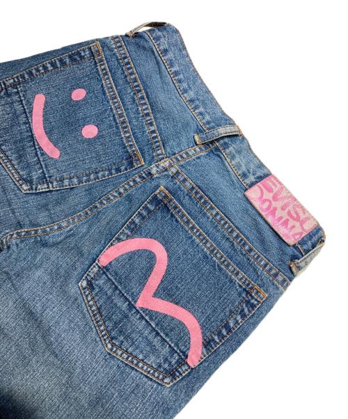 EVISU DONNA（エヴィスドンナ）EVISU DONNA (エヴィスドンナ) カモメプリント ブーツカットジーンズ インディゴ サイズ:26の古着・服飾アイテム