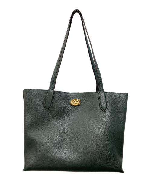 COACH（コーチ）COACH (コーチ) ウィロウ トート カラーブロック ウィズ シグネチャー キャンバス インテリア グリーンの古着・服飾アイテム