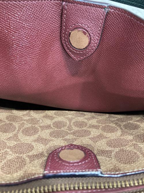 COACH（コーチ）COACH (コーチ) ウィロウ トート カラーブロック ウィズ シグネチャー キャンバス インテリア グリーンの古着・服飾アイテム