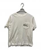 MHLマーガレットハウエル）の古着「ロゴプリント ポケットTシャツ」｜ホワイト
