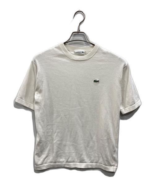 LACOSTE（ラコステ）LACOSTE (ラコステ) ワニパッチ サマーニットTシャツ ホワイト サイズ:SIZE US Sの古着・服飾アイテム