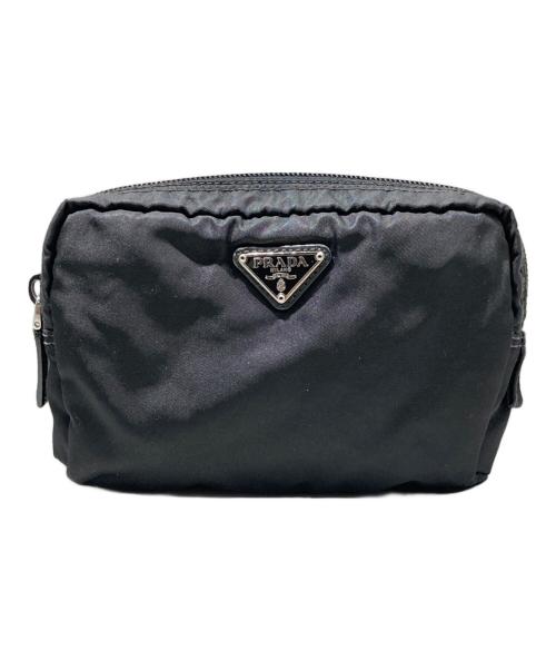 PRADA（プラダ）PRADA (プラダ) ナイロンポーチ ブラックの古着・服飾アイテム