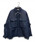 jiedaジエダ）の古着「SILK DENIM OVER SHIRT」｜ネイビー