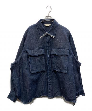 中古・古着通販】Jieda (ジエダ) SILK DENIM OVER SHIRT ネイビー