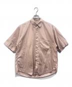 AURALEEオーラリー）の古着「WASHD FINX TWILL HALF SLEEVED BIG SHIRTS」｜ピンク