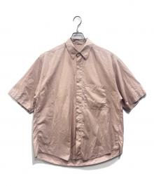 AURALEE（オーラリー）の古着「WASHD FINX TWILL HALF SLEEVED BIG SHIRTS」｜ピンク
