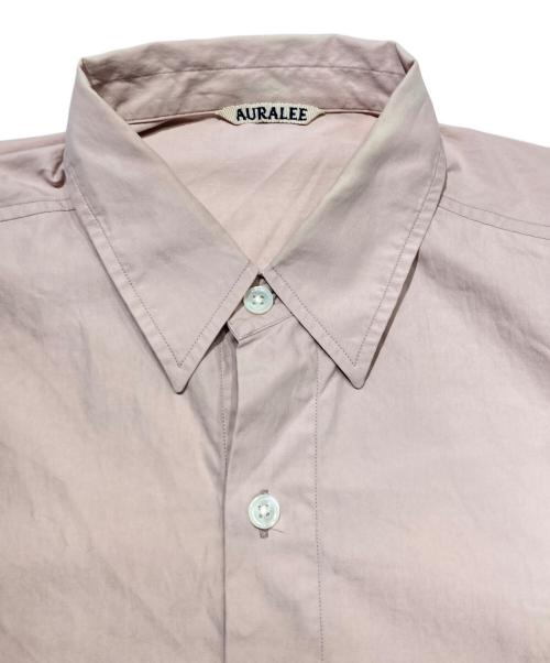 AURALEE（オーラリー）AURALEE (オーラリー) WASHD FINX TWILL HALF SLEEVED BIG SHIRTS ピンク サイズ:5の古着・服飾アイテム