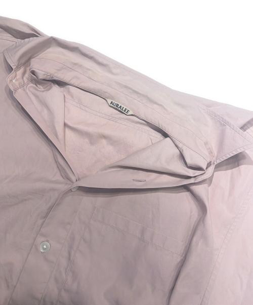 AURALEE（オーラリー）AURALEE (オーラリー) WASHD FINX TWILL HALF SLEEVED BIG SHIRTS ピンク サイズ:5の古着・服飾アイテム