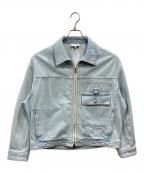 maison kitsuneメゾンキツネ）の古着「ジップ デニム ジャケット」｜スカイブルー