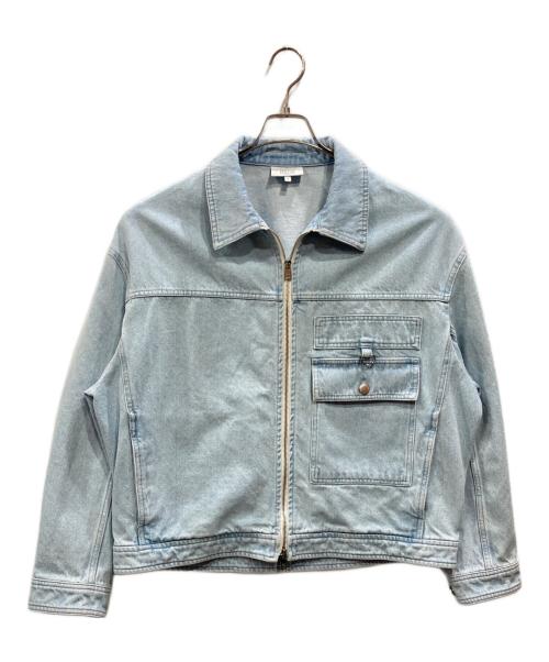 maison kitsune（メゾンキツネ）maison kitsune (メゾンキツネ) ジップ デニム ジャケット スカイブルー サイズ:Mの古着・服飾アイテム