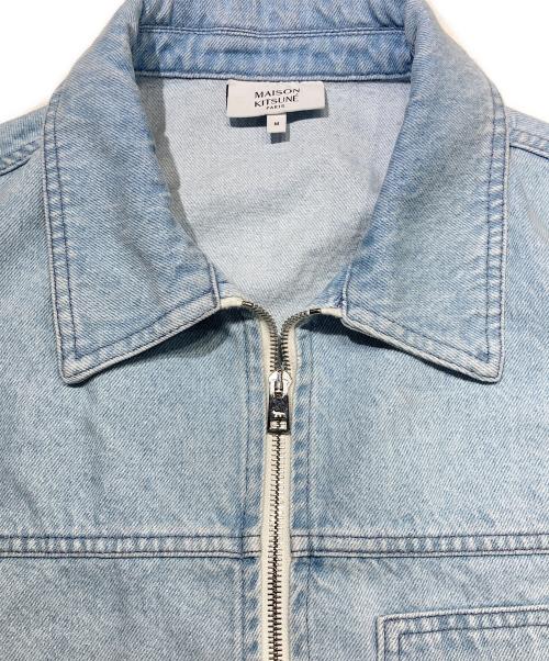 maison kitsune（メゾンキツネ）maison kitsune (メゾンキツネ) ジップ デニム ジャケット スカイブルー サイズ:Mの古着・服飾アイテム