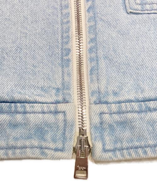 maison kitsune（メゾンキツネ）maison kitsune (メゾンキツネ) ジップ デニム ジャケット スカイブルー サイズ:Mの古着・服飾アイテム