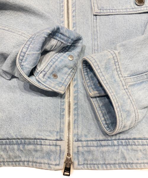 maison kitsune（メゾンキツネ）maison kitsune (メゾンキツネ) ジップ デニム ジャケット スカイブルー サイズ:Mの古着・服飾アイテム
