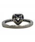PANDORA (パンドラ) Elevated Heart Ring シルバー サイズ:ALE 50：4000円