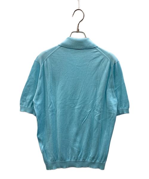 JOHN SMEDLEY（ジョンスメドレー）JOHN SMEDLEY (ジョンスメドレー) SEA ISLAND COTTON ニットポロシャツ ブルー サイズ:Sの古着・服飾アイテム