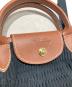 中古・古着 LONGCHAMP (ロンシャン) FILT (フィルト) ル・プリアージュ フィレ ネットバッグ ブラック×ブラウン：8000円