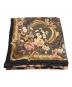 ETRO (エトロ) ウールシルク 花柄 大判スカーフ ブラック：6000円