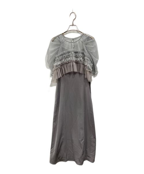 LE'RURE（リルアー）LE'RURE (リルアー) ラッフルチュールエアリードレス グレー サイズ:S 未使用品の古着・服飾アイテム