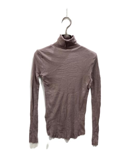 SOEJU（ソージュ）SOEJU (ソージュ) カシミヤ混タートルネックカットソー パープル サイズ:Fの古着・服飾アイテム