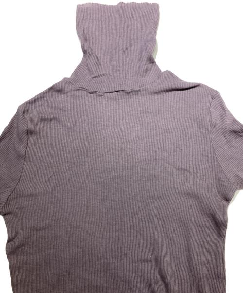 SOEJU（ソージュ）SOEJU (ソージュ) カシミヤ混タートルネックカットソー パープル サイズ:Fの古着・服飾アイテム