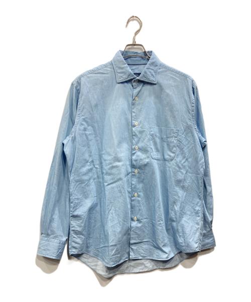 Kamakura Shirts（カマクラシャツ）Kamakura Shirts (カマクラシャツ) KAIHARA DENIM デニムワイドカラーシャツ インディゴ サイズ:Lの古着・服飾アイテム