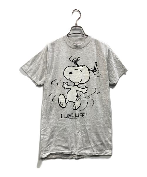 LOGOTEL（ロゴテル）LOGOTEL (ロゴテル) オールドプリントTシャツ スヌーピー グレー サイズ:Mの古着・服飾アイテム