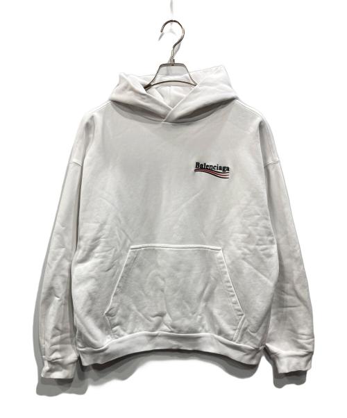 BALENCIAGA（バレンシアガ）BALENCIAGA (バレンシアガ) ポリティカル キャンペーン フーディ ホワイト サイズ:Sの古着・服飾アイテム