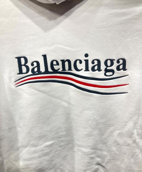BALENCIAGA（バレンシアガ）BALENCIAGA (バレンシアガ) ポリティカル キャンペーン フーディ ホワイト サイズ:Sの古着・服飾アイテム